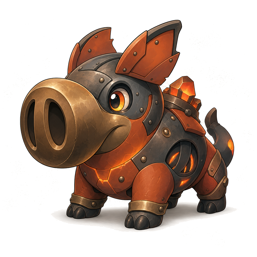 Forge workshop Snootmoogle variant with a substantial glowing snoot